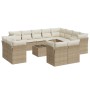 Garden sofa set with cushions 13 pieces beige synthetic rattan by , Garden sets - Ref: Foro24-3218538, Price: 1,00 €, Discoun...