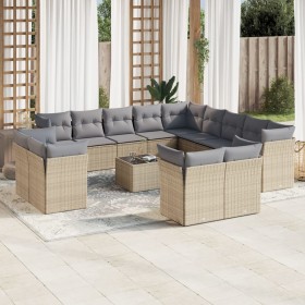 14-teiliges Gartensofa-Set mit beigen synthetischen Rattankissen von , Gartensets - Ref: Foro24-3218559, Preis: 964,99 €, Rab...