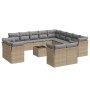 14-teiliges Gartensofa-Set mit beigen synthetischen Rattankissen von , Gartensets - Ref: Foro24-3218559, Preis: 1,00 €, Rabat...