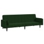 Sofá cama de 2 plazas con dos almohadas terciopelo verde oscuro de , Sofás - Ref: Foro24-375849, Precio: 251,03 €, Descuento: %