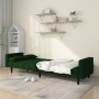 Sofá cama de 2 plazas con dos almohadas terciopelo verde oscuro de , Sofás - Ref: Foro24-375849, Precio: 251,03 €, Descuento: %