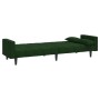 Sofá cama de 2 plazas con dos almohadas terciopelo verde oscuro de , Sofás - Ref: Foro24-375849, Precio: 251,03 €, Descuento: %