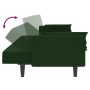 Sofá cama de 2 plazas con dos almohadas terciopelo verde oscuro de , Sofás - Ref: Foro24-375849, Precio: 251,03 €, Descuento: %