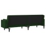 Sofá cama de 2 plazas con dos almohadas terciopelo verde oscuro de , Sofás - Ref: Foro24-375849, Precio: 251,03 €, Descuento: %