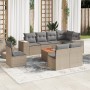 9-piece garden sofa set with beige synthetic rattan cushions by , Garden sets - Ref: Foro24-3225485, Price: 616,06 €, Discoun...