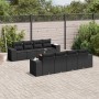 8-piece garden sofa set and black synthetic rattan cushions by , Garden sets - Ref: Foro24-3225362, Price: 649,58 €, Discount: %