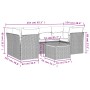 7-teiliges Gartensofa-Set mit grauen PE-Rattan-Kissen von , Gartensets - Ref: Foro24-3223498, Preis: 439,51 €, Rabatt: %