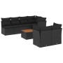 8-teiliges Gartensofa-Set und schwarze synthetische Rattankissen von , Gartensets - Ref: Foro24-3223514, Preis: 485,65 €, Rab...