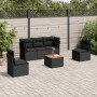 6-piece garden sofa set and black synthetic rattan cushions by , Garden sets - Ref: Foro24-3223542, Price: 369,88 €, Discount: %