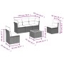 6-teiliges Gartensofa-Set und schwarze synthetische Rattankissen von , Gartensets - Ref: Foro24-3223542, Preis: 370,88 €, Rab...