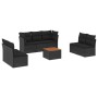 8-teiliges Gartensofa-Set und schwarze synthetische Rattankissen von , Gartensets - Ref: Foro24-3223563, Preis: 436,98 €, Rab...