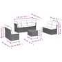 8-teiliges Gartensofa-Set und graue synthetische Rattankissen von , Gartensets - Ref: Foro24-3223568, Preis: 472,03 €, Rabatt: %