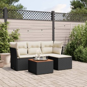 5-piece garden furniture set and black synthetic rattan cushions by , Garden sets - Ref: Foro24-3223606, Price: 311,77 €, Dis...