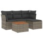 Garden sofa set with cushions 5 pieces gray synthetic rattan by , Garden sets - Ref: Foro24-3223610, Price: 285,62 €, Discoun...