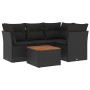 Set de muebles de jardín 5 pzas y cojines ratán sintético negro de , Conjuntos de jardín - Ref: Foro24-3223619, Precio: 302,5...