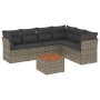 7-piece garden sofa set with gray PE rattan cushions by , Garden sets - Ref: Foro24-3223659, Price: 427,72 €, Discount: %