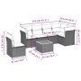 7-piece garden sofa set and beige synthetic rattan cushions by , Garden sets - Ref: Foro24-3223665, Price: 460,49 €, Discount: %