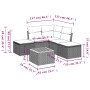 6-piece garden furniture set and gray synthetic rattan cushions by , Garden sets - Ref: Foro24-3223673, Price: 310,24 €, Disc...