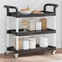 3-tier black aluminum cart 77x34x72 cm by , Kitchen and dining carts - Ref: Foro24-30322, Price: 57,96 €, Discount: %