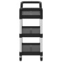 3-tier black aluminum cart 77x34x72 cm by , Kitchen and dining carts - Ref: Foro24-30322, Price: 57,96 €, Discount: %