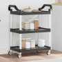 Carrito de 3 niveles aluminio negro 81x41x92 cm de , Carros de cocina y comedor - Ref: Foro24-30320, Precio: 70,24 €, Descuen...