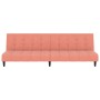 Pink velvet 2-seater sofa bed by , Sofas - Ref: Foro24-375767, Price: 225,62 €, Discount: %