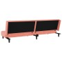 Pink velvet 2-seater sofa bed by , Sofas - Ref: Foro24-375767, Price: 225,62 €, Discount: %