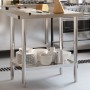 Kitchen work table and backsplash stainless steel 82.5x55x93cm by , Restoration - Ref: Foro24-376457, Price: 164,60 €, Discou...