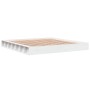 Estructura de cama de madera maciza de pino blanco 200x200 cm de , Camas y somieres - Ref: Foro24-3211837, Precio: 270,06 €, ...