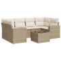 7-teiliges Gartensofa-Set und beige synthetische Rattankissen von , Gartensets - Ref: Foro24-3218708, Preis: 561,40 €, Rabatt: %