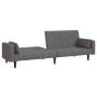 Sofá cama de 2 plazas con dos almohadas tela gris claro de , Sofás - Ref: Foro24-375833, Precio: 254,73 €, Descuento: %