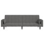 Sofá cama de 2 plazas con dos almohadas tela gris claro de , Sofás - Ref: Foro24-375833, Precio: 254,73 €, Descuento: %