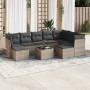 10-piece garden sofa set with gray synthetic rattan cushions by , Garden sets - Ref: Foro24-3218580, Price: 596,43 €, Discoun...