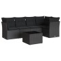 6-teiliges Gartensofa-Set und schwarze synthetische Rattankissen von , Gartensets - Ref: Foro24-3217605, Preis: 376,32 €, Rab...