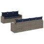 Set de sofás de jardín 8 pzas y cojines ratán sintético gris de , Conjuntos de jardín - Ref: Foro24-3218720, Precio: 548,31 €...