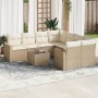 9-piece garden sofa set with beige synthetic rattan cushions by , Garden sets - Ref: Foro24-3218748, Price: 690,83 €, Discoun...