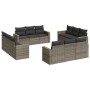 12-teiliges Gartensofa-Set mit grauen synthetischen Rattankissen von , Gartensets - Ref: Foro24-3218760, Preis: 965,34 €, Rab...