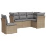 Gartensofa-Set mit Kissen, 5-teilig, beiges synthetisches Rattan von , Gartensets - Ref: Foro24-3217639, Preis: 338,05 €, Rab...