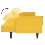 Sofá cama de 2 plazas con dos almohadas tela color amarillo de , Sofás - Ref: Foro24-375838, Precio: 255,04 €, Descuento: %