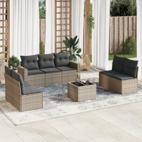 8-teiliges Gartensofa-Set und graue synthetische Rattankissen von , Gartensets - Ref: Foro24-3218830, Preis: 512,08 €, Rabatt: %