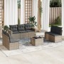 8-piece garden sofa set and gray synthetic rattan cushions by , Garden sets - Ref: Foro24-3218830, Price: 512,08 €, Discount: %