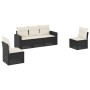 Set de muebles de jardín 5 pzas y cojines ratán sintético negro de , Conjuntos de jardín - Ref: Foro24-3218776, Precio: 314,3...