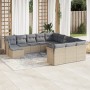 12-piece garden sofa set and brown synthetic rattan cushions by , Garden sets - Ref: Foro24-3250468, Price: 848,91 €, Discoun...