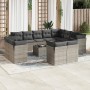 Garden sofa set with cushions 13 pieces gray synthetic rattan by , Garden sets - Ref: Foro24-3218540, Price: 927,26 €, Discou...