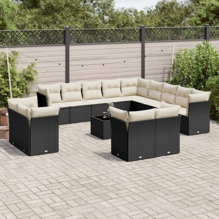 14-piece garden sofa set with black synthetic rattan cushions by , Garden sets - Ref: Foro24-3218556, Price: 1,00 €, Discount: %