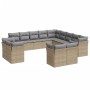 Set sofás de jardín con cojines 13 pzas ratán sintético beige de , Conjuntos de jardín - Ref: Foro24-3218549, Precio: 944,21 ...