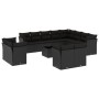 Gartensofa- und Kissenset 13-teilig aus schwarzem synthetischem Rattan von , Gartensets - Ref: Foro24-3218535, Preis: 844,12 ...