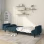 Sofá cama de 2 plazas con dos almohadas terciopelo azul de , Sofás - Ref: Foro24-375846, Precio: 249,71 €, Descuento: %