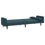 Sofá cama de 2 plazas con dos almohadas terciopelo azul de , Sofás - Ref: Foro24-375846, Precio: 249,71 €, Descuento: %