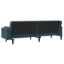 Sofá cama de 2 plazas con dos almohadas terciopelo azul de , Sofás - Ref: Foro24-375846, Precio: 249,71 €, Descuento: %